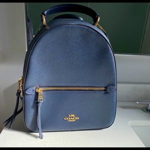 Brand New Navy Leather Coach Jordyn Backpack ✨